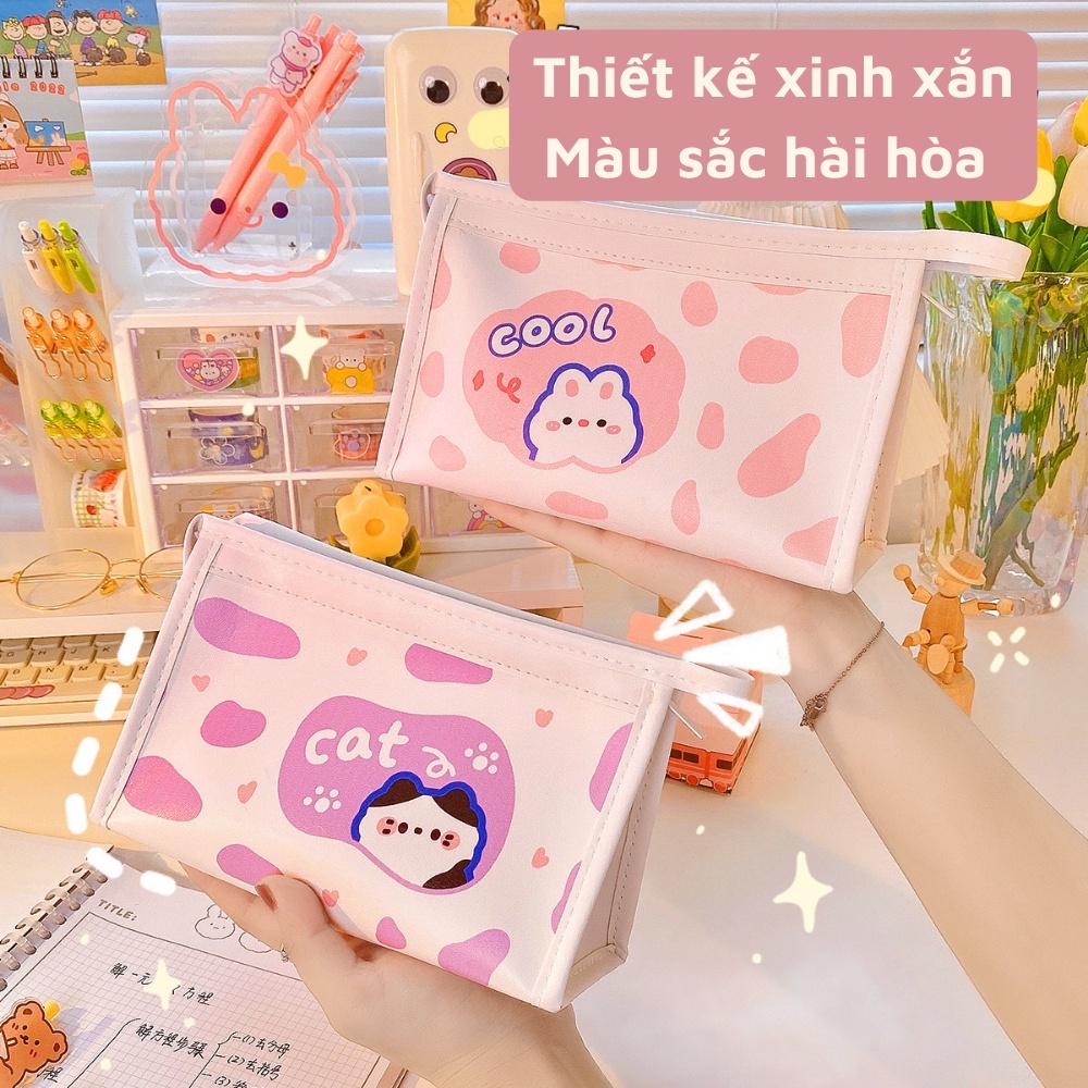 Túi đựng đồ trang điểm mỹ phẩm đồ dùng học tập dễ thương tiện lợi cho bạn nữ