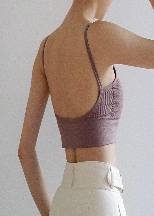 Áo Bra gân tăm thiết kế khoét ưng sâu sexy BRKL08