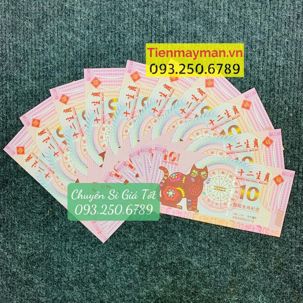 (combo 50) Tiền Macao 10 hình con Mèo lì xì Tết may mắn