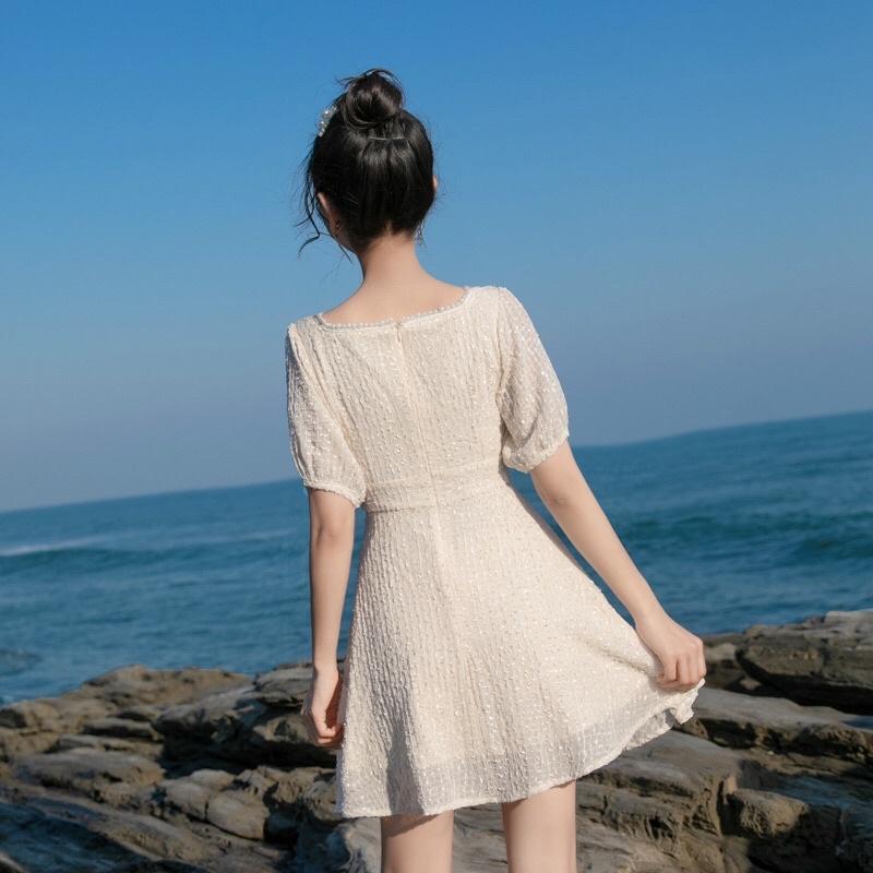 Đầm nữ cổ vuông eo thon sang chảnh_D233 _ HANA DRESS