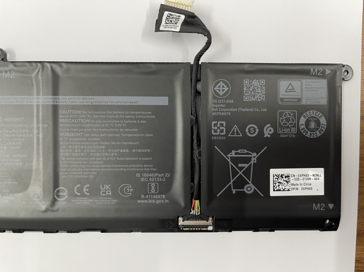 Pin V6W33 New battery for Dell Inspiron 3510 3511 3515 5310 5410 5418 54Wh hàng nhập khẩu