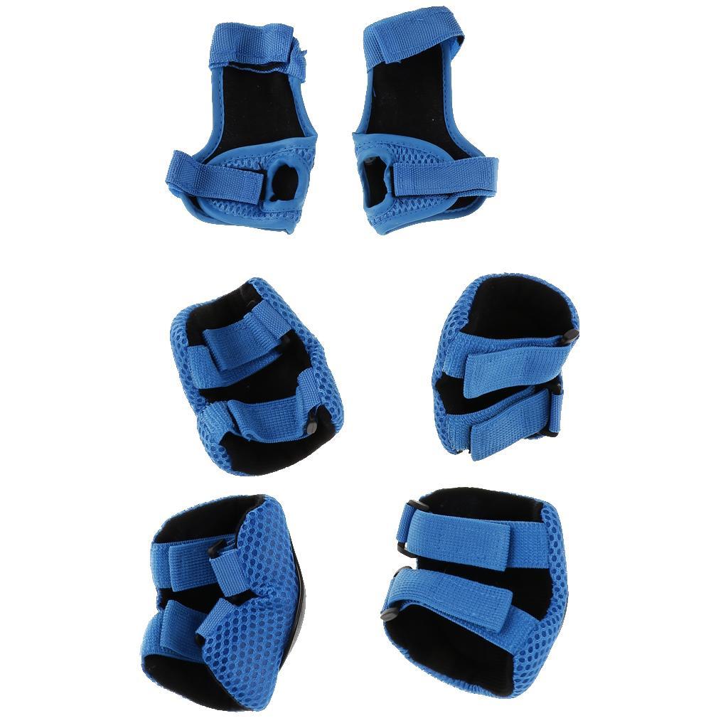 7 Pieces Skateboard Wrist/Knee/Elbow Pad Protective Gear Set - Various Colors