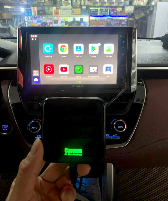 Carplay Box AI Carcam Biến Màn Hình Zin Thành Màn Android Chỉ Cắm USB