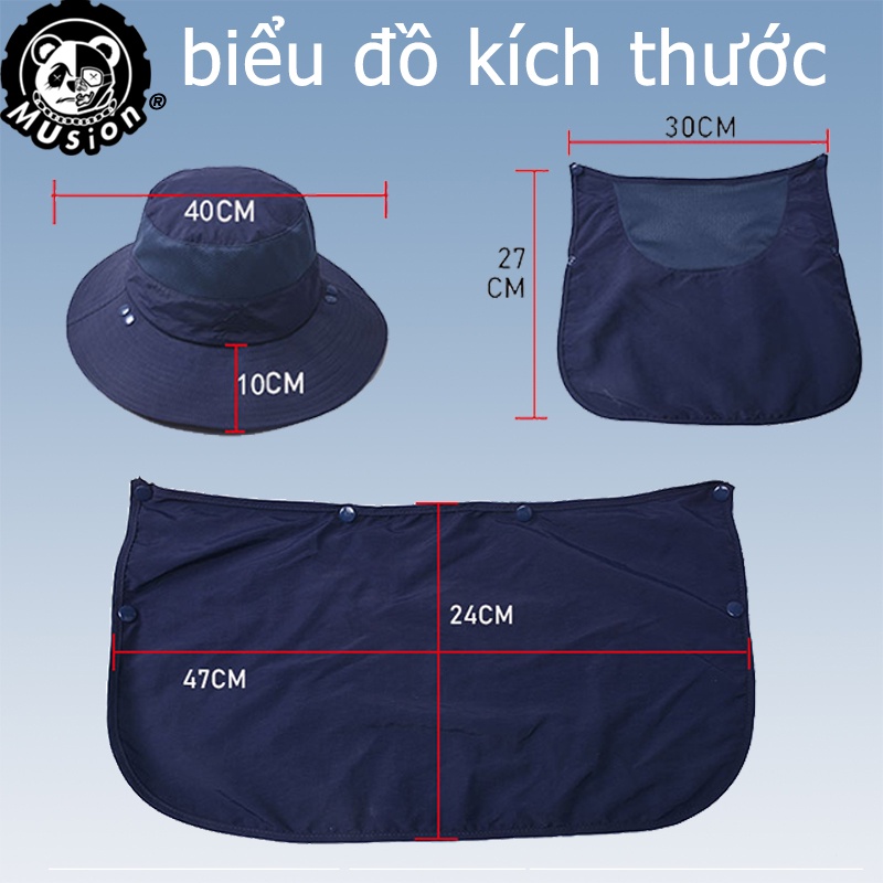 Mũ nón chống nắng nam đi cắm trại Đánh Golf Du Lịch Thể Thao Dã Ngoại Chơi Sports cho Nam – chống tia UV – bảo vệ da đầu rộng vành cao cấp Tai Bèo Trơn Khăn Chống Nắng Kết Hợp Mũ