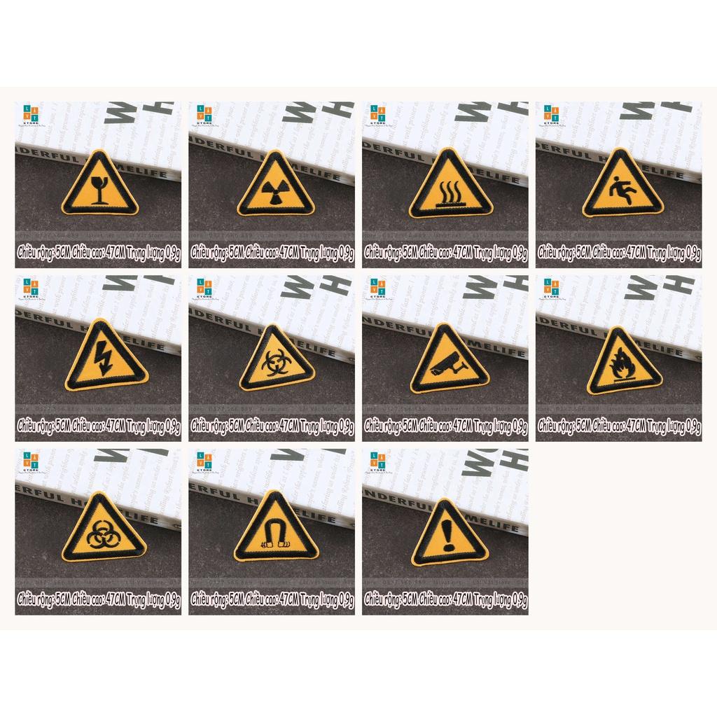 Patch ủi quần áo, Sticker miếng dán đồ phong cách biển cảnh cáo dễ thương, tạo chú ý