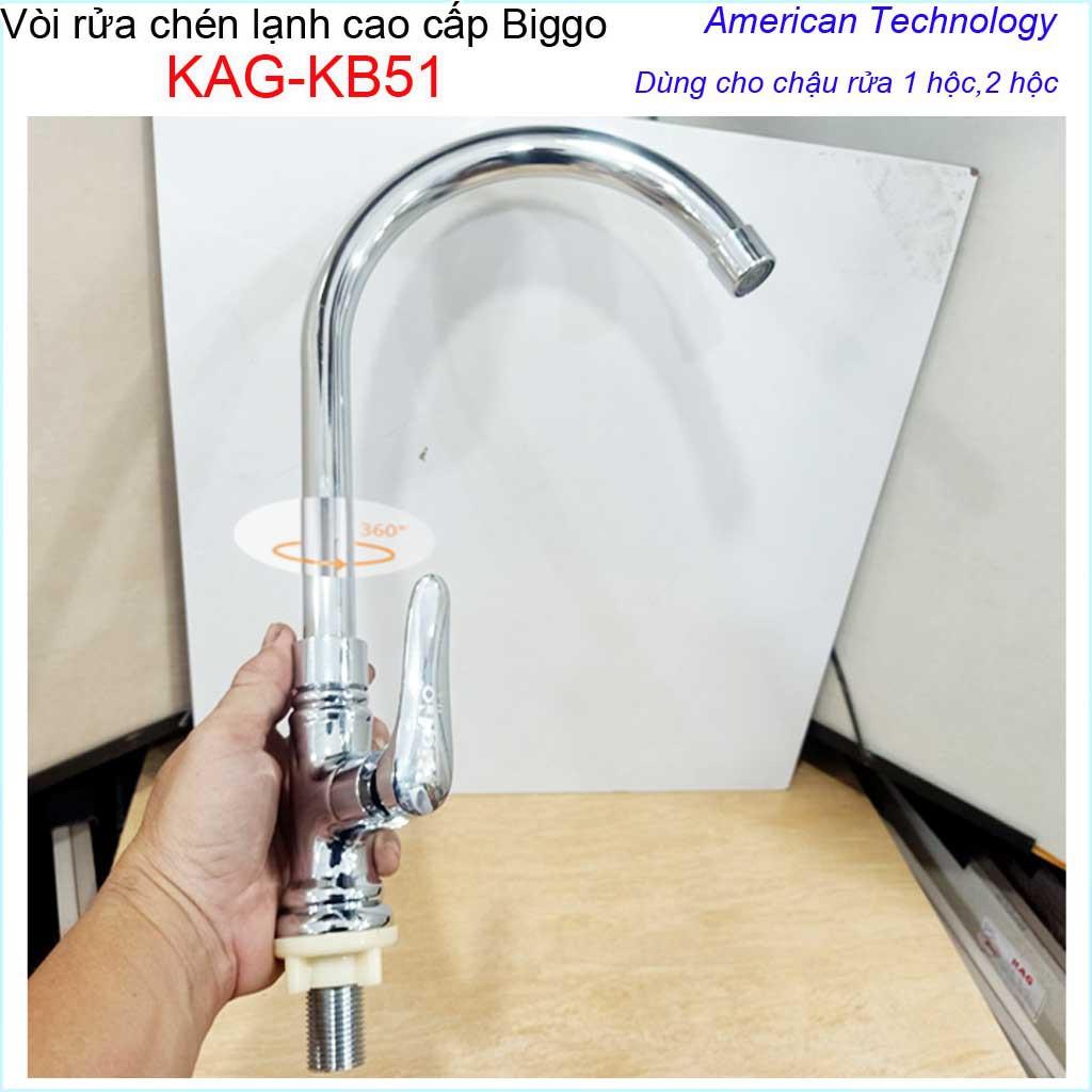 Vòi rửa chén bát,Vòi BigGo,  vòi bếp lạnh chậu rửa chén KAG-KB51