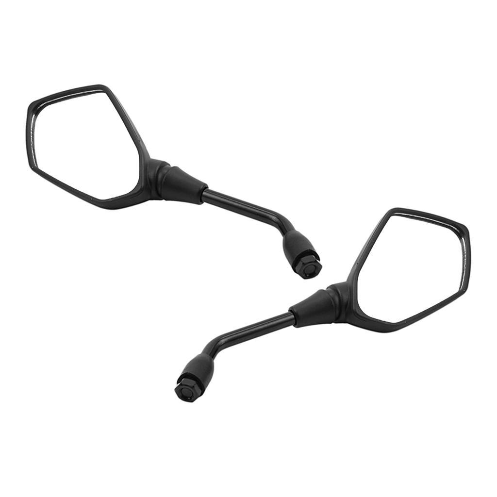 1 Pair Motorcycle Rear View Mirrors 10MM Universal Side Mirror for Scooter, ATV