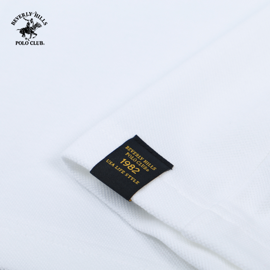 Áo polo Ngắn tay Nam Beverly Hills Polo Club Regular Fit Màu Trắng - PMRSS23TL041