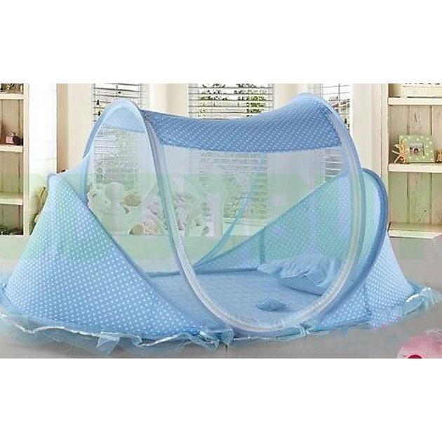 Màn, mùng, nôi chụp cho bé có nhạc