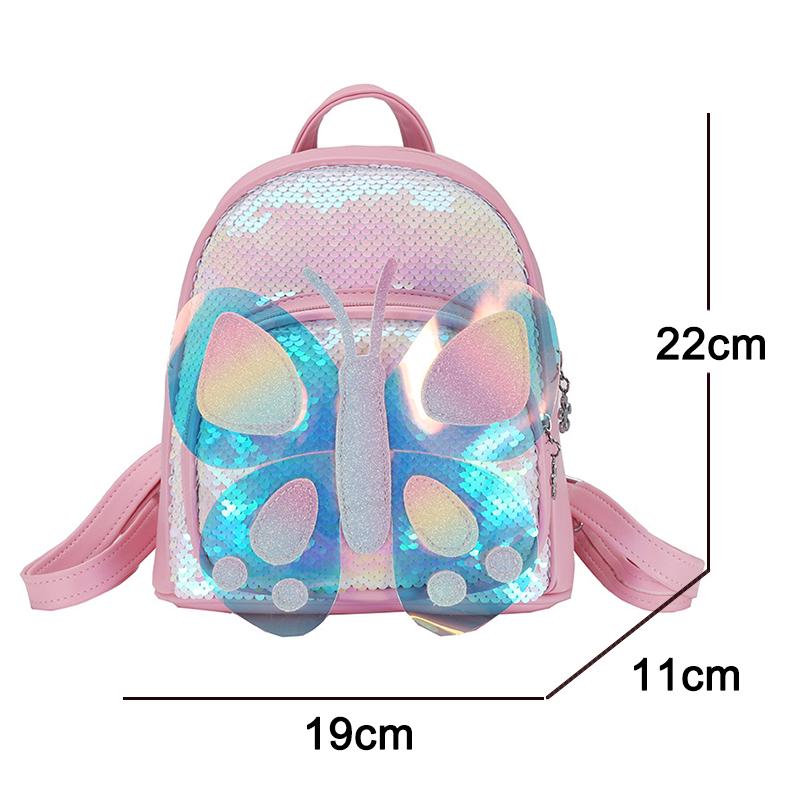 Trường Nữ Sinh Túi Nhỏ Ba Lô Trẻ Em Ba Lô Mẫu Giáo Schoolbag Bướm Đầm Da Trẻ Em Ba Lô Dành Cho Trẻ Em Quà Tặng