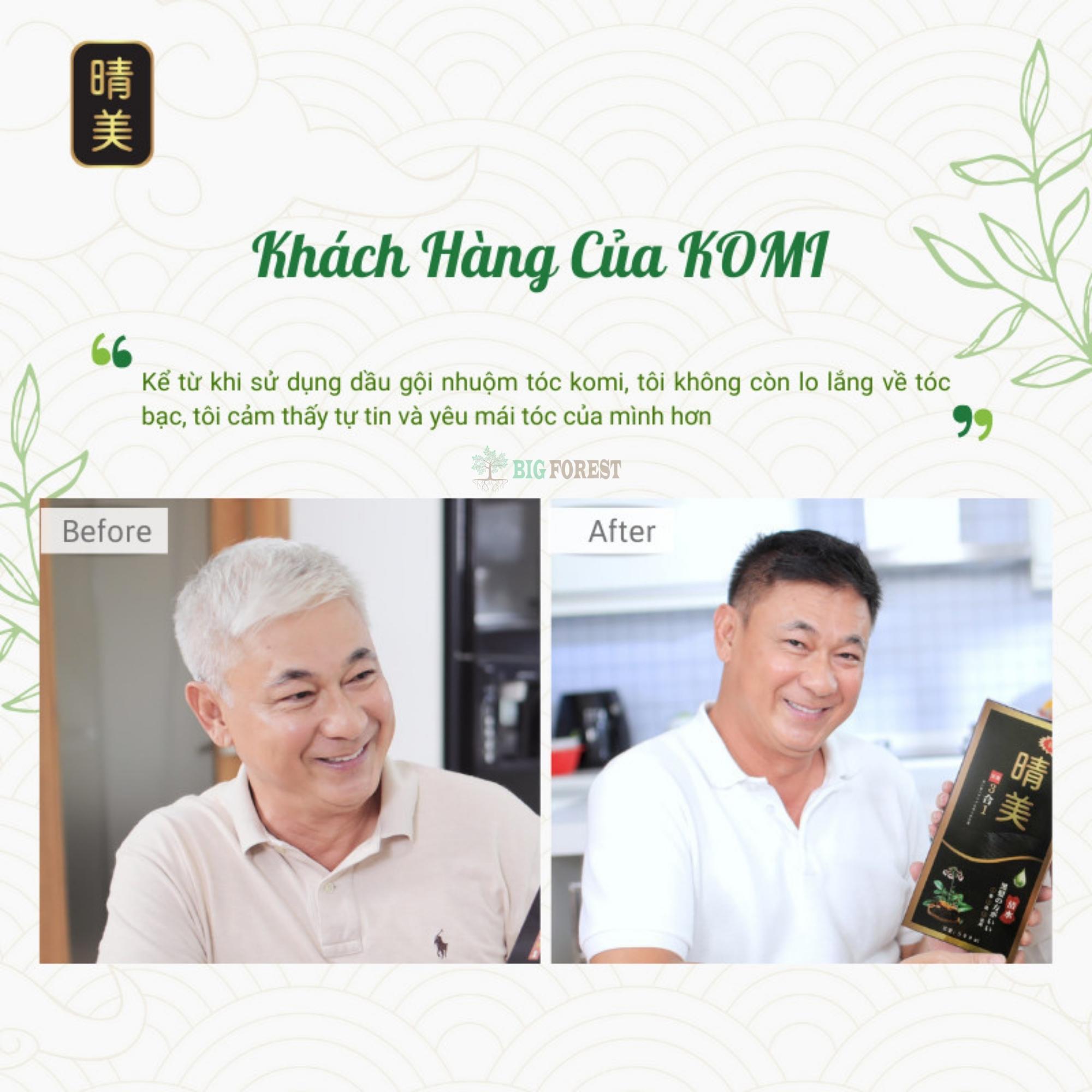 Dầu Gội Phủ Bạc Thảo Dược Komi Nhật Bản