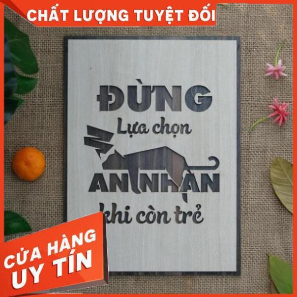 Tranh tạo động lực Decor bằng gỗ cắt khắc laser