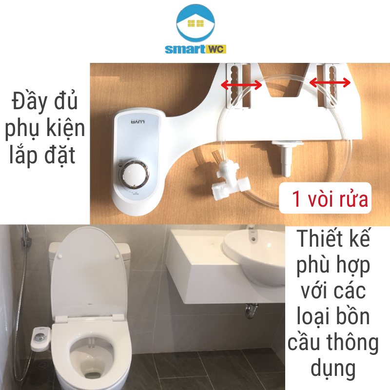 Vòi rửa vệ sinh thông minh Luva Bidet LB 101 - Hàng Chính Hãng