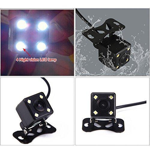 Camera lui o to-5 PIN Đầu ghi hình xe chống nước màu CCD Sao lưu Camera chiếu hậu lùi 6M