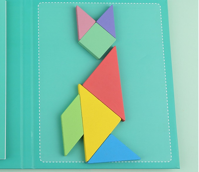 ĐỒ CHƠI XẾP HÌNH GỖ TƯ DUY TANGRAM 7 MẢNH ĐỒ CHƠI GỖ THÔNG MINH