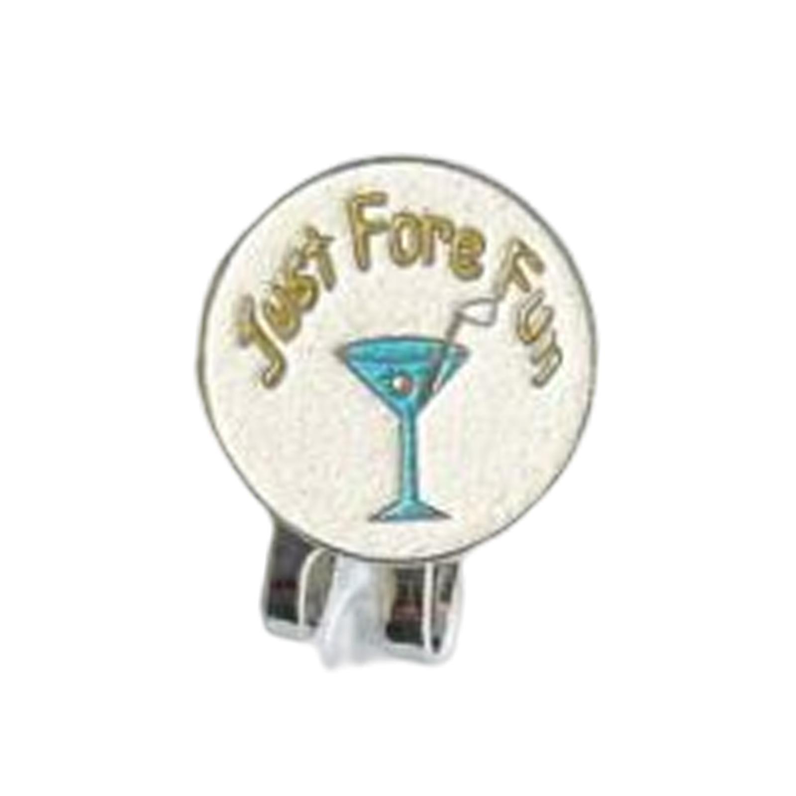 3-5pack Portable Mini Alloy Golf Ball Marker with Golf Hat Clip White