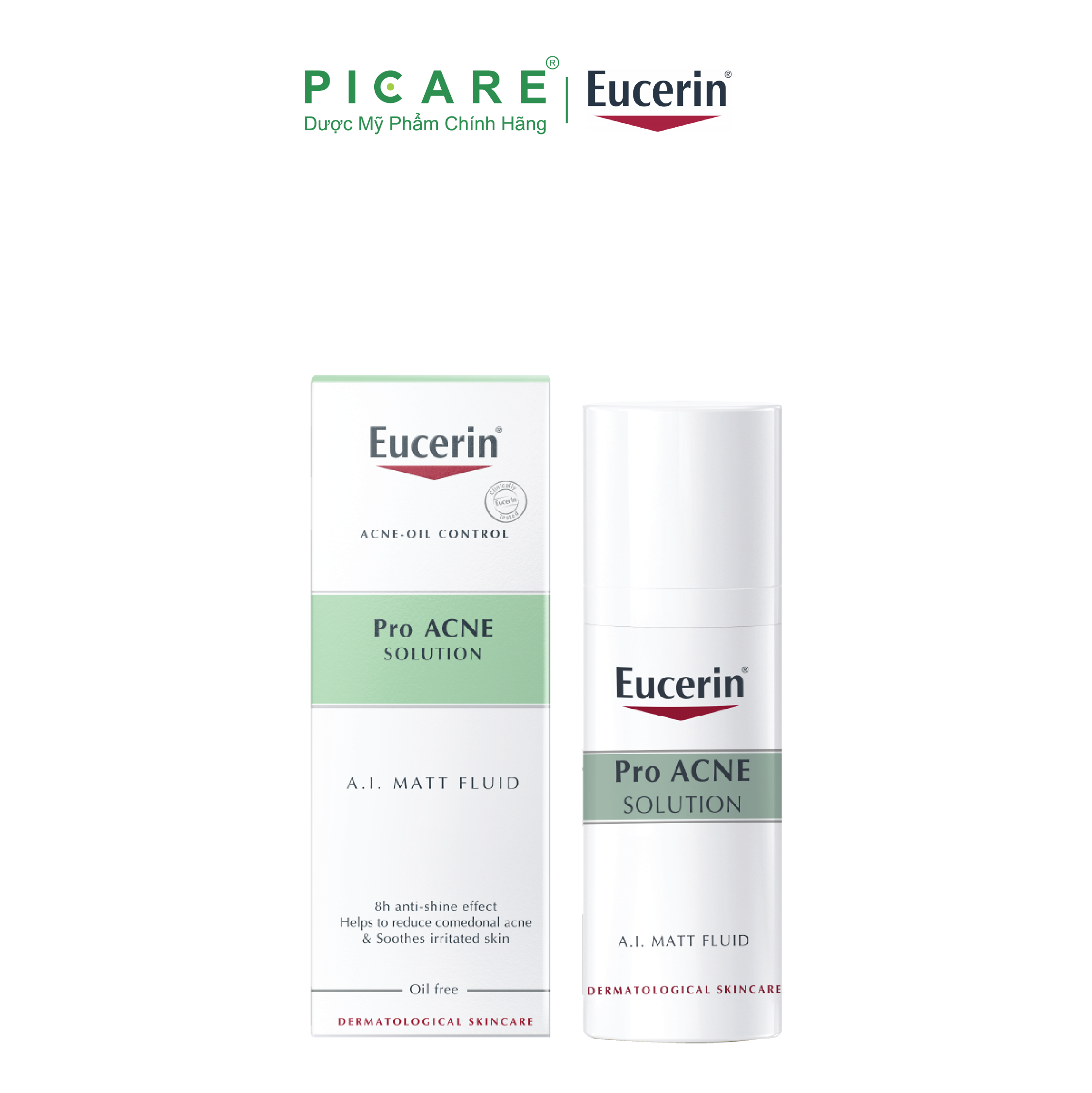 Kem Dưỡng Ẩm, Kiểm Soát Nhờn, Ngừa Mụn Eucerin Matt Fluid