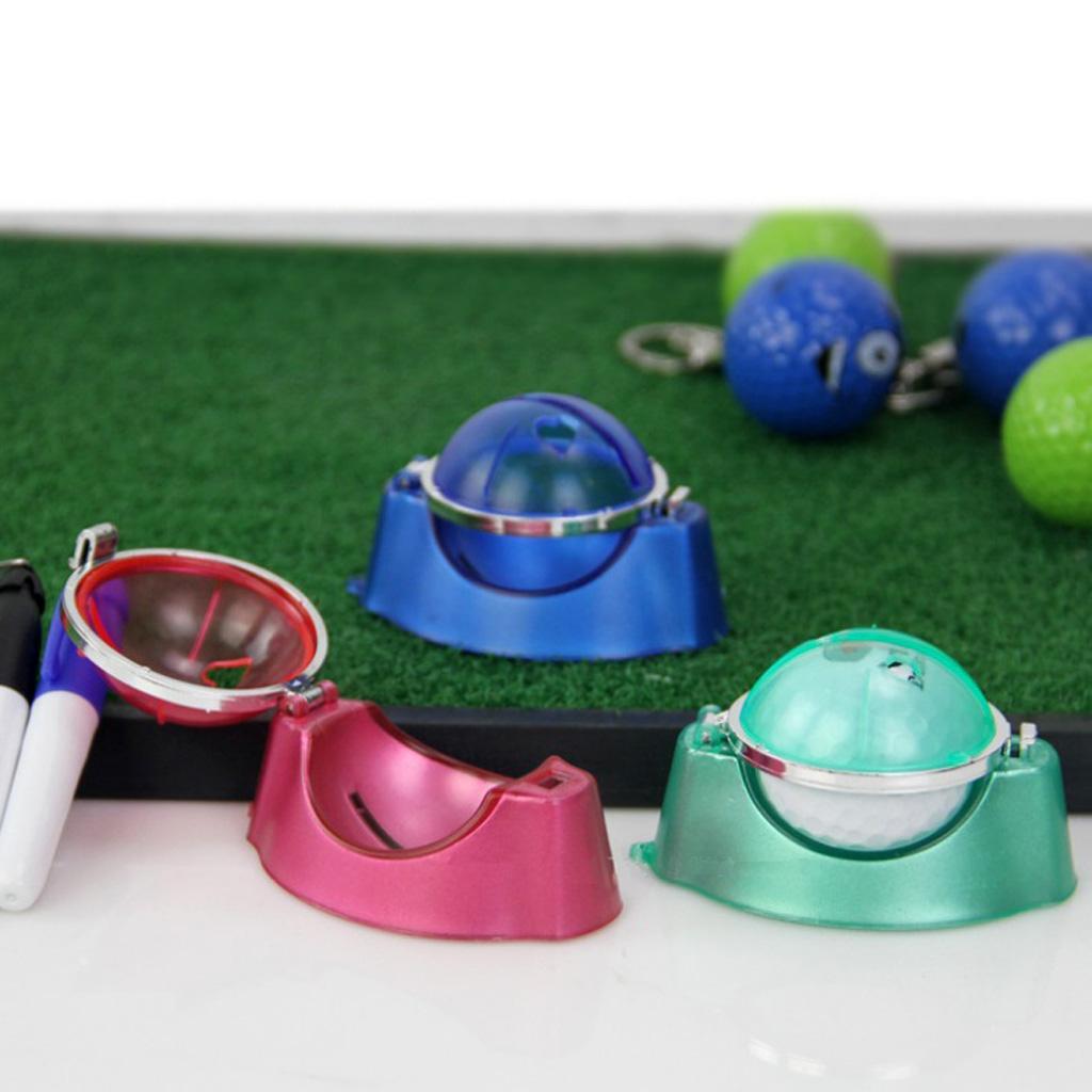2 Golf Ball Liner Marker Putting Drawing Alignment Tool with Pen Blue