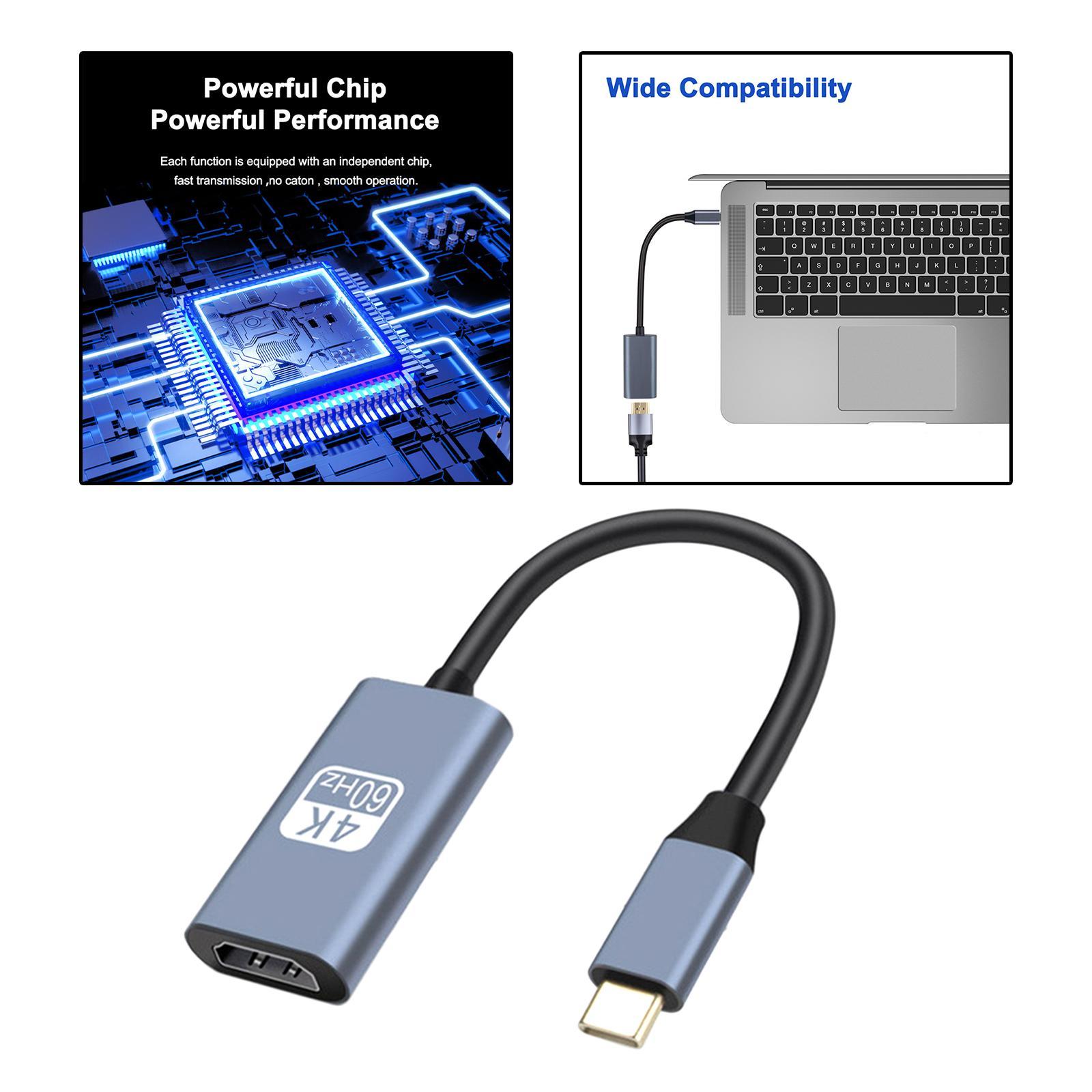 USB C to HDMI Adapter Cable High Speed Compact Portable for Laptop Office