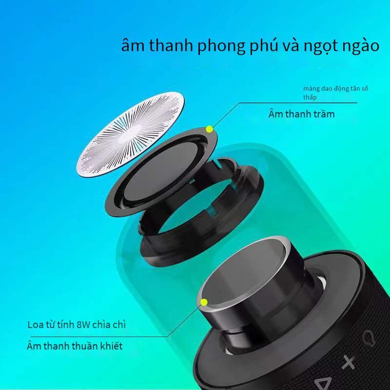 Giao hàng nhanh Loa bluetooth thông minh AI với chất lượng âm thanh cao và công suất cao có thể được kết nối nối tiếp với loa siêu trầm loa để bàn bằng kính nhiều màu sắc ánh sáng