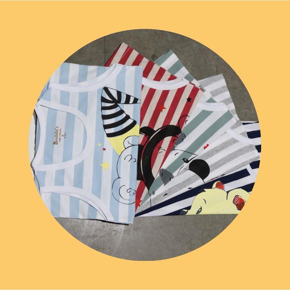 Combo 5 Bộ quần áo bé trai sọc ngang cao cấp vải cotton 100% 2 chiều