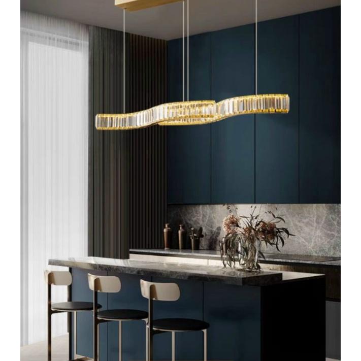 Đèn thả bàn ăn phale dài tiêu chuẩn luxury K9.Bảo hành 24 tháng, đèn decor hiện đại