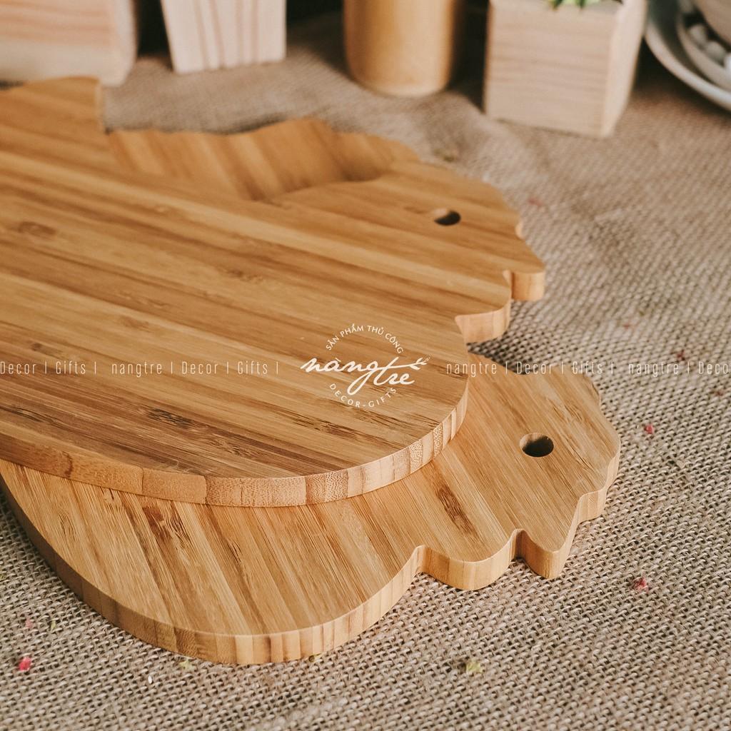 Thớt gỗ tre tự nhiên hình con gà - Thớt gỗ tre