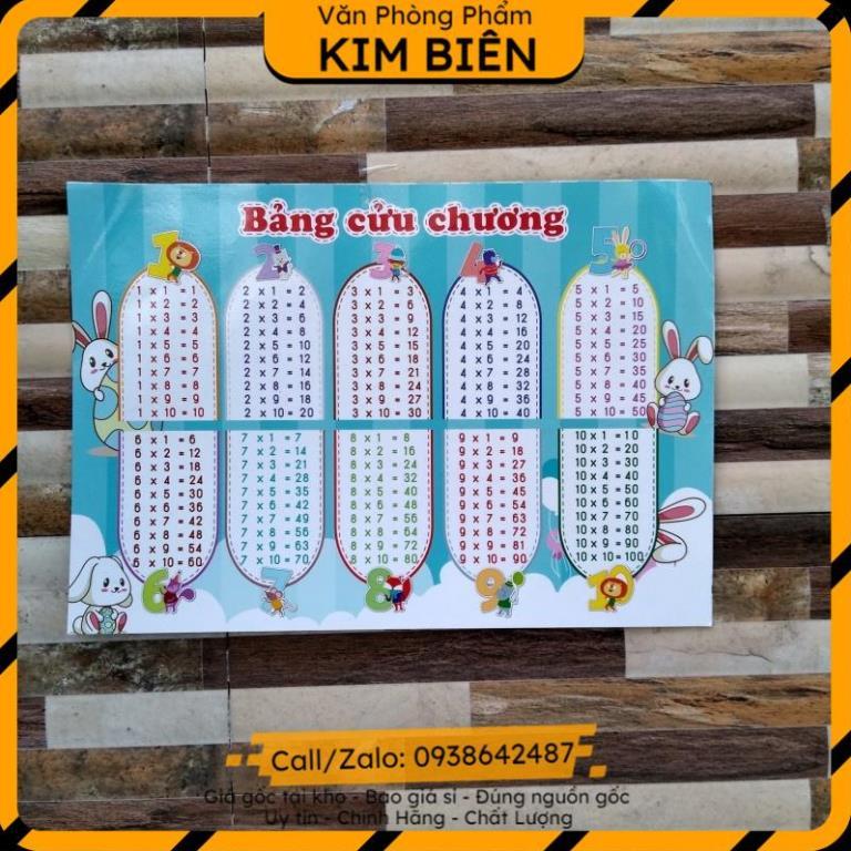 ️sỉ vpp,sẵn hàng️ Bảng cửu chương, bảng chia, bảng chữ cái và đếm số, công thức toán tiểu học - VPP Kim Biên