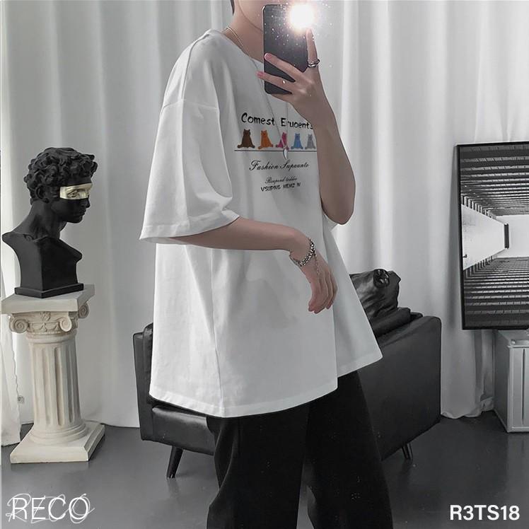 Áo thun, phông nam Hàn Quốc cao cấp dáng rộng tay lỡ T-Shirt Loose R3TS18