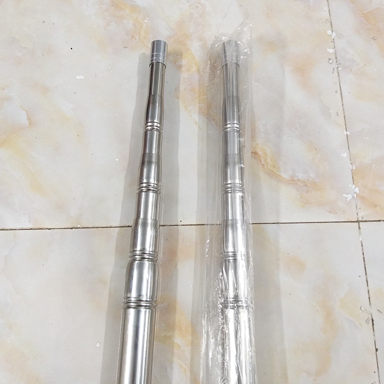 Cán Vợt Cá , Cán inox 1m9-3m Siêu Chắc Khoẻ KK15