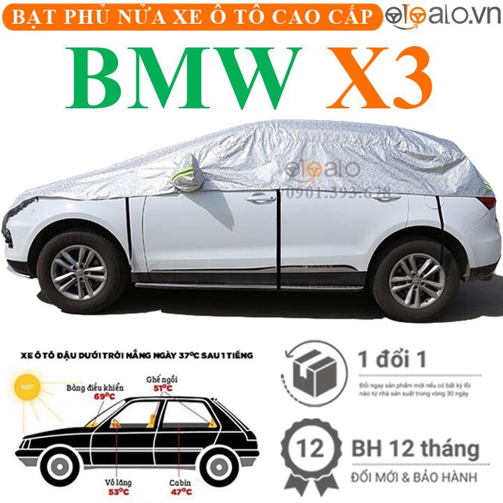 Bạt phủ nửa nóc xe BMW X3 vải dù 3 lớp