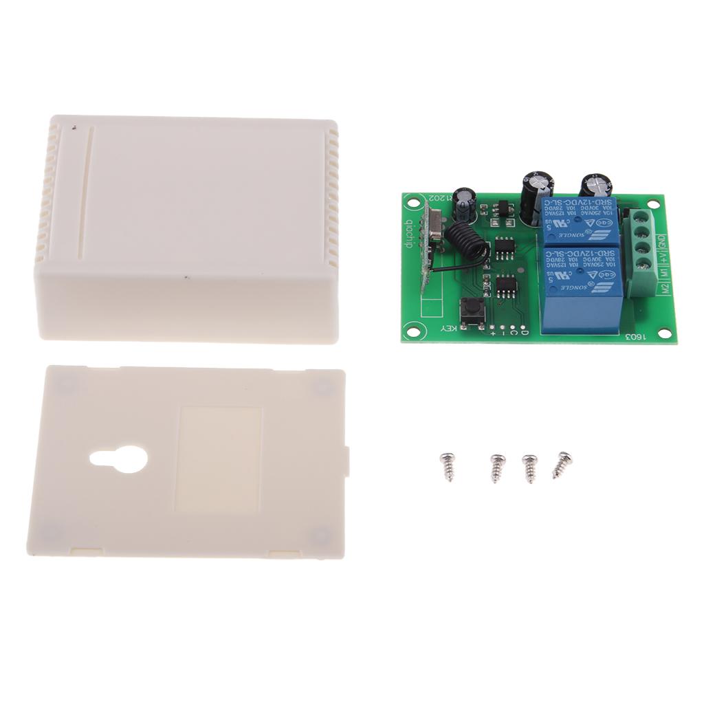 DC12V 433MHz RF 2CH Wireless Remote Control Relay Receiver Motor Controller