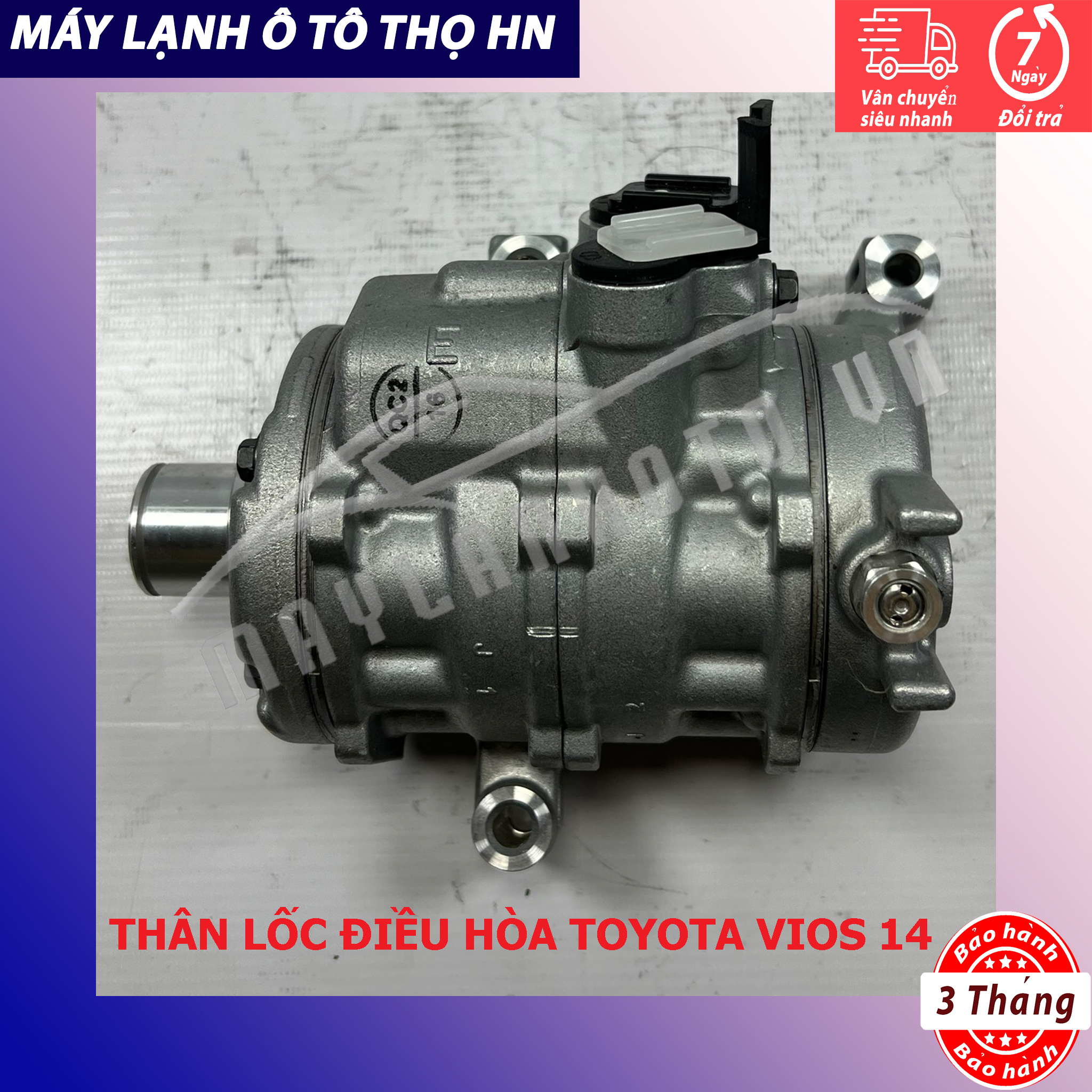 Lốc điều hòa Toyota Vios 2013 2014 2015 không bộ đầu hàng Denso Indonesia 13 14 15