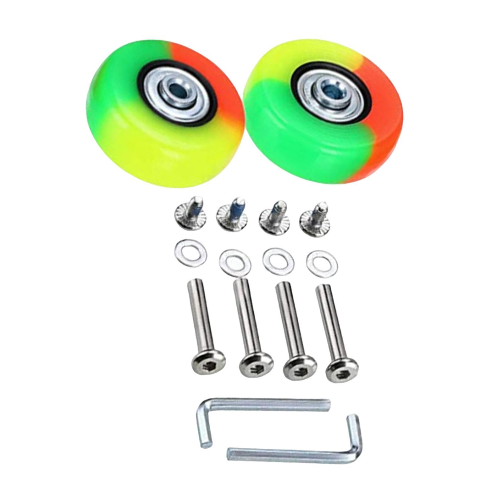 2Pcs Rubber Swivel Caster Wheels Accessories Repair Kit for Trolley Case