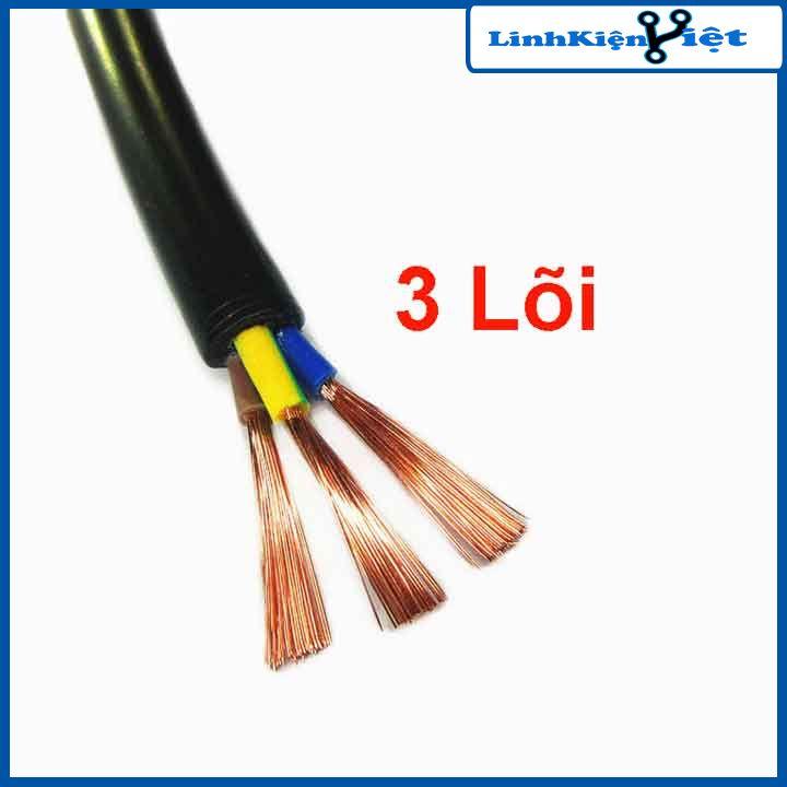 1 mét dây điện nhiều lõi đen tròn 0.3mm 2 lõi/3 lõi/4 lõi chất liệu dây đồng 100% loại tốt