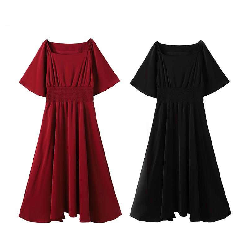 DRESS316-ĐẦM XÒE NHÚNG EO THIẾT KẾ S-6XL