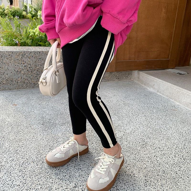 Quần legging dài viền sọc thể thao cho bé Q869