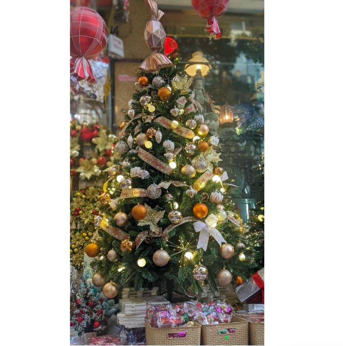 Set 24 quả châu trang trí noel, quả trang trí cây thông - Cây giả, hoa lụa Decor trang trí nhà cửa