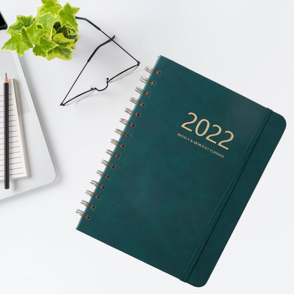 Daily Account Notebook Pen Holder Noting  Lists for Business New Year Green