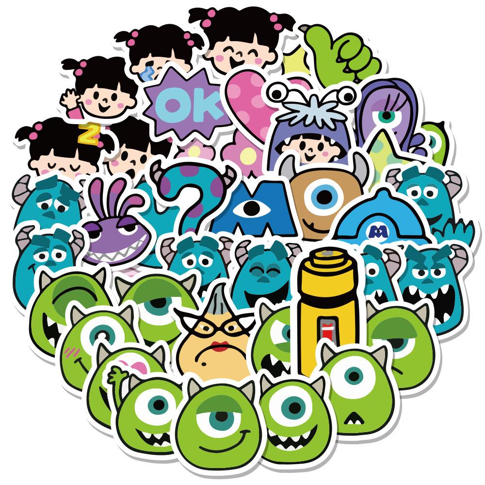 Sticker MONSTER UNIVERSITY hoạt hình trang trí mũ bảo hiểm,guitar,ukulele,điện thoại,sổ tay,laptop-mẫu S136