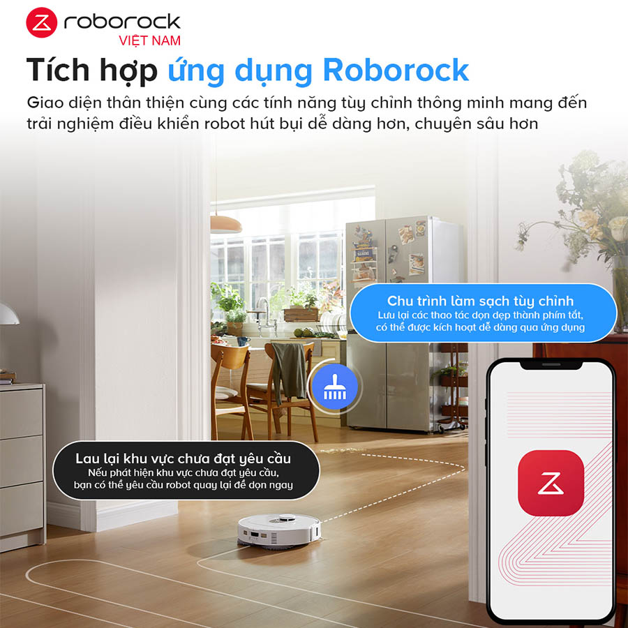 Robot hút bụi lau nhà Roborock Qrevo 5AE – Hàng Chính Hãng