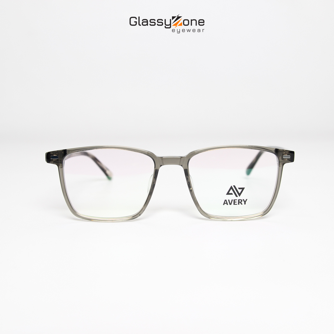 Gọng kính cận, Mắt kính giả cận Acetate Form chữ nhật Nam Nữ Avery 15036 - GlassyZone