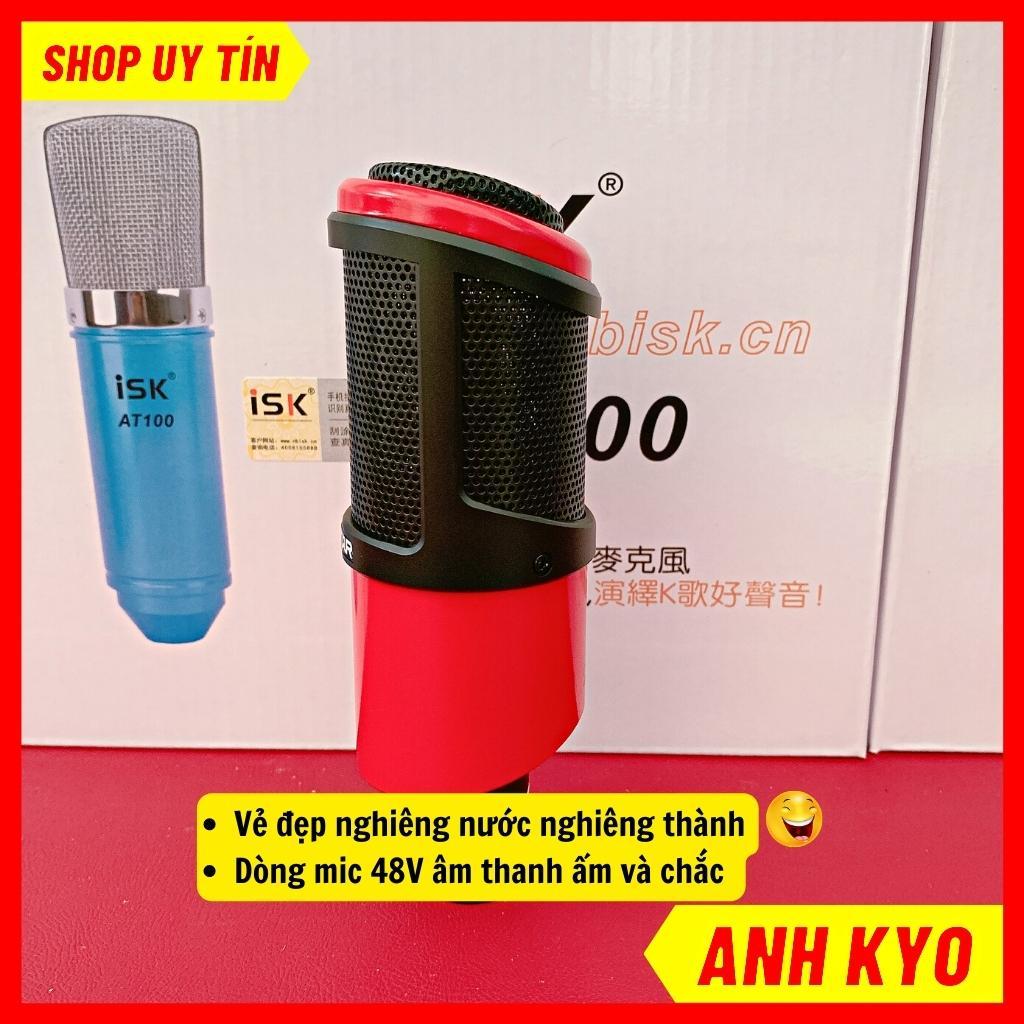 Mic thu âm PC K320, mic livestream 48v màu đỏ đen thiết kế kim loại chống han rỉ