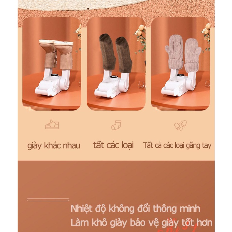 Máy sấy khô khử mùi bằng tia UV AUTO Dryer có Hẹn Giờ sử dụng cho giày dép, vật dụng