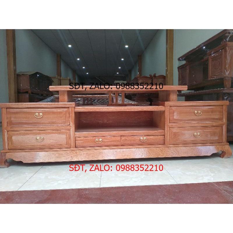 Kệ tivi gỗ xoan Đào dài 2m