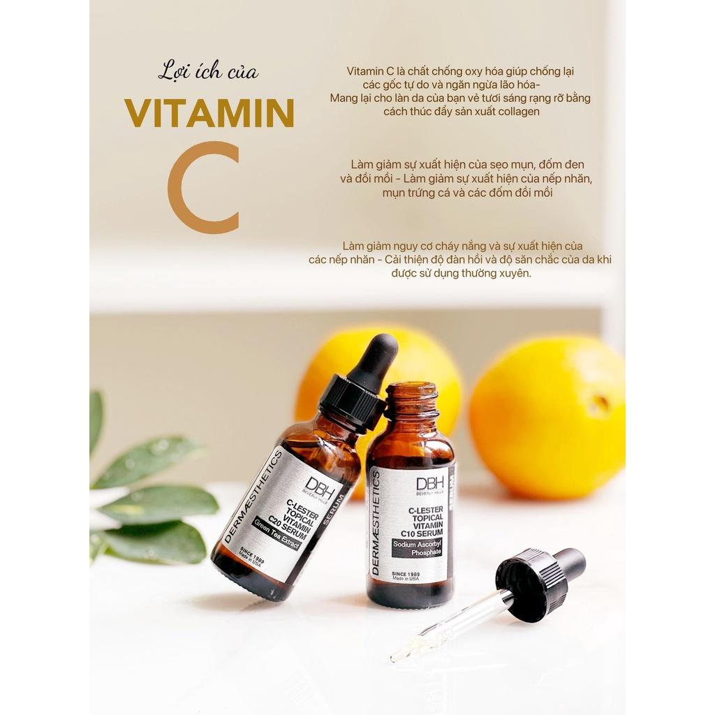 Tinh chất serum trắng sáng da DERMAESTHETICS- C LESTER TOPICAL VITAMIN C10 SERUM 29.52ML
