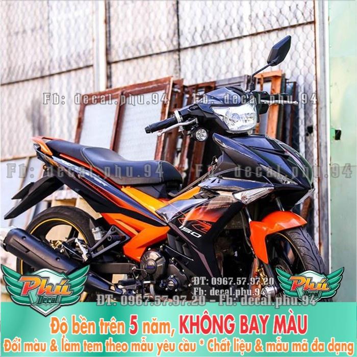Tem rời EX 150 RC 2019 cam đen