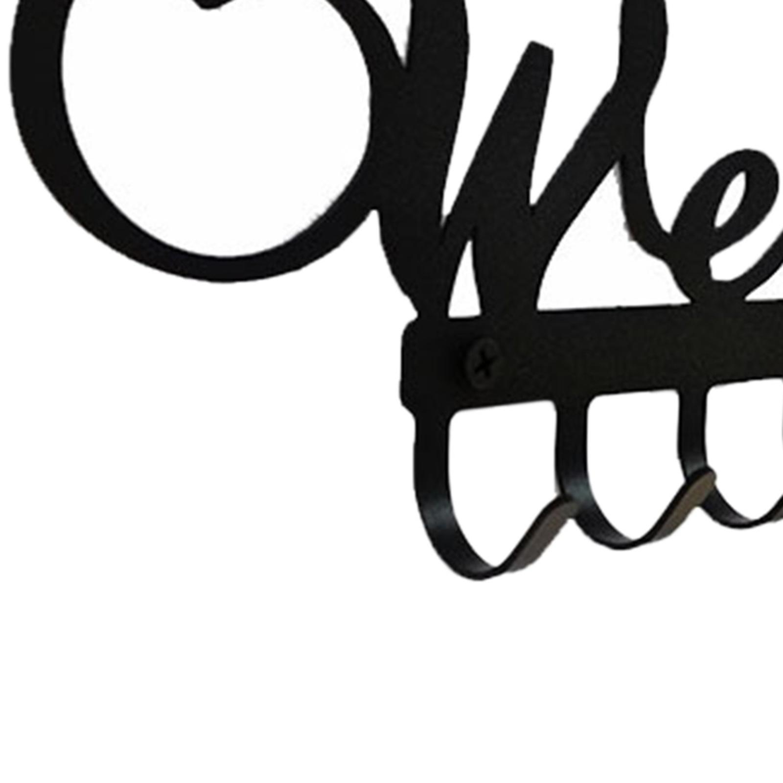 Welcome Wall Mounted Key Holder 10 Hooks Key Hooks Decorative for Front Door