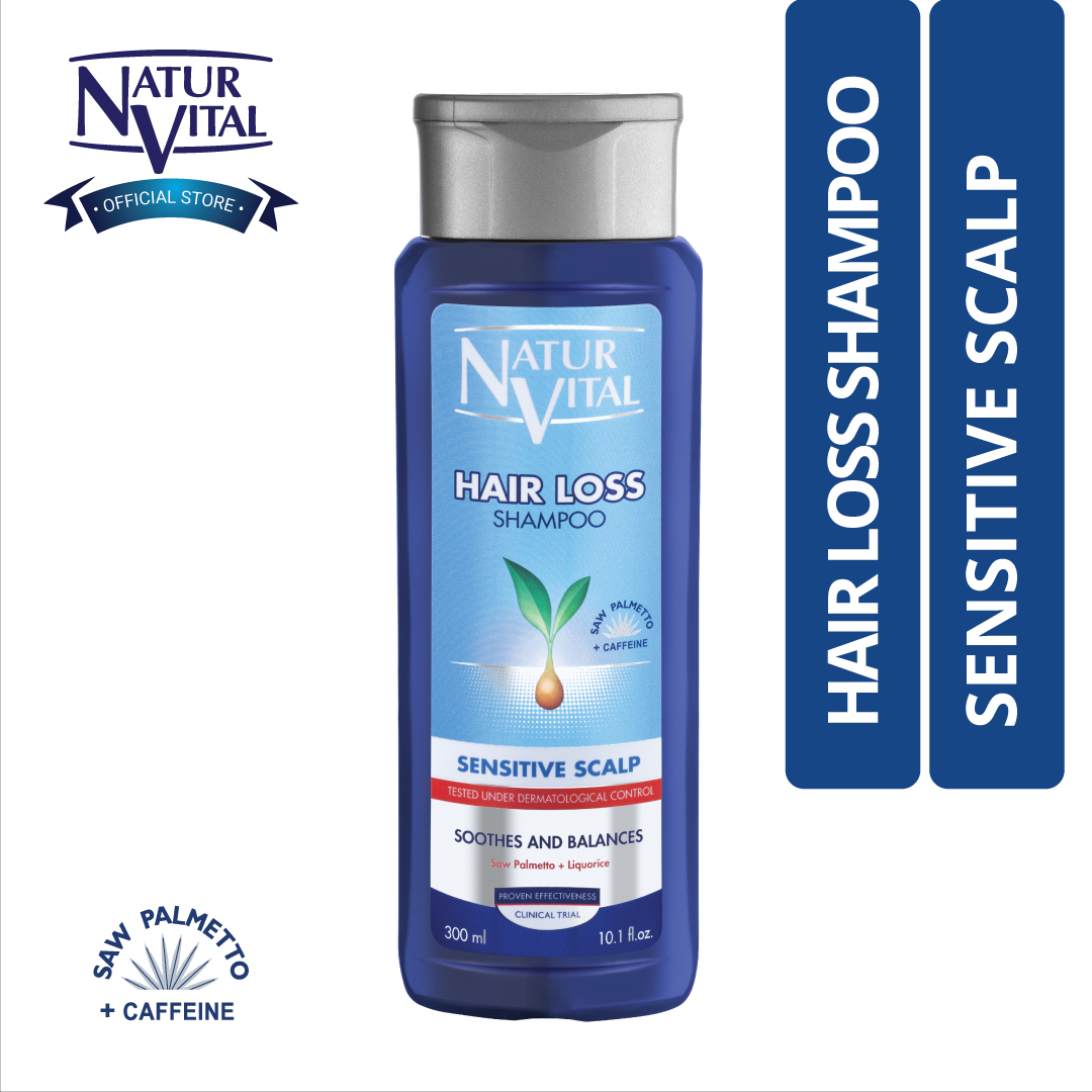 Dầu Gội Hữu Cơ NaturVital Hair Loss Sensitive Scalp Chiết Xuất Mầm Đậu Nành & Lúa Mì, Phù Hợp Với Da Đầu Nhạy Cảm, Hỗ Trợ Giảm Thiểu Rụng Tóc