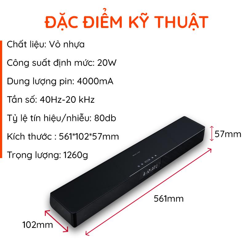 Loa Vi Tính Bluetooth Công Suất 20W, Hỗ Trợ Sạc Không Dây Cho Điện Thoại, Âm Thanh Đạt Chuẩn HD